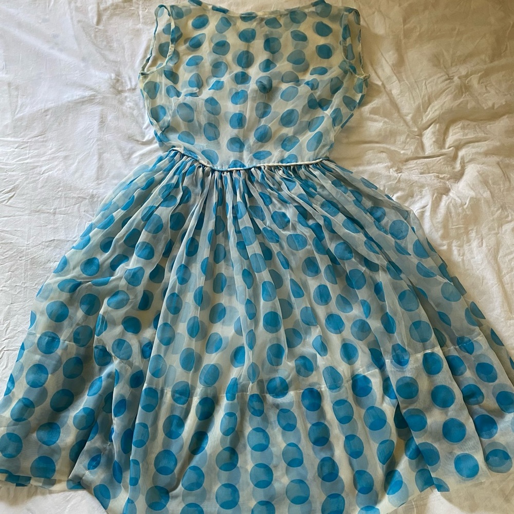 Blue Polka Dot Vintage Dress